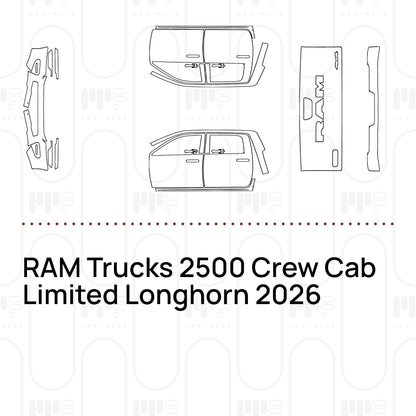 PPF prédécoupé RAM Trucks 2500 Crew Cab Limited Longhorn 2026