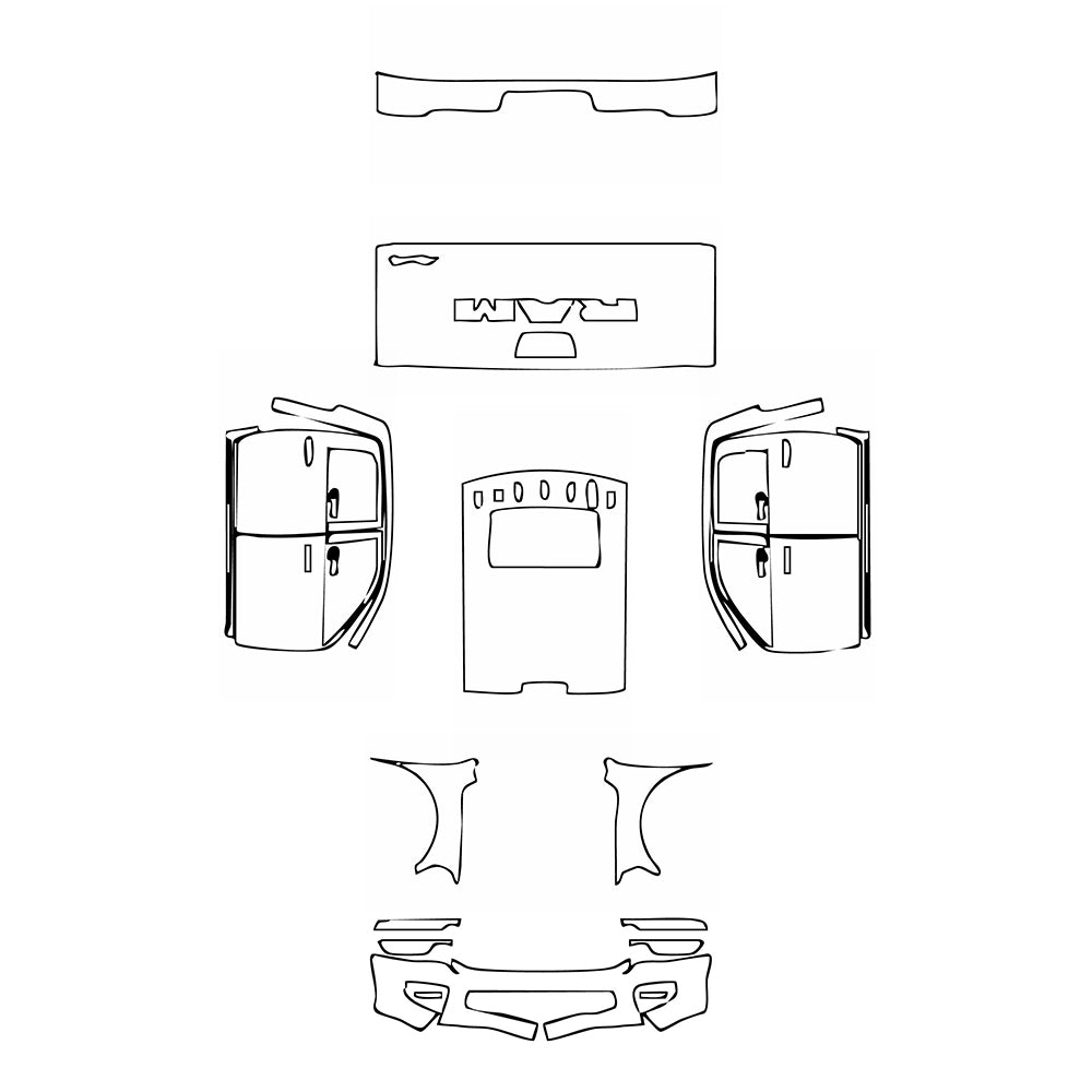 Pre-Cut PPF RAM Trucks 2500 Crew Cab Power Wagon 2025 - PPF-Kits