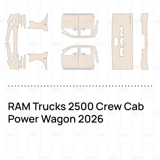 RAM Trucks 2500 Crew Cab Power Wagon 2026 – Film de protection PPF prédécoupé
