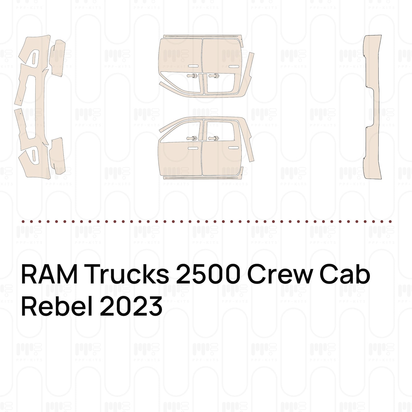PPF prédécoupé RAM Trucks 2500 Crew Cab Rebel 2023