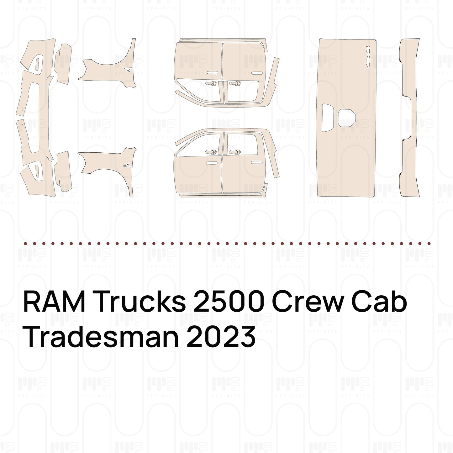 PPF prédécoupé RAM Trucks 2500 Crew Cab Tradesman 2023