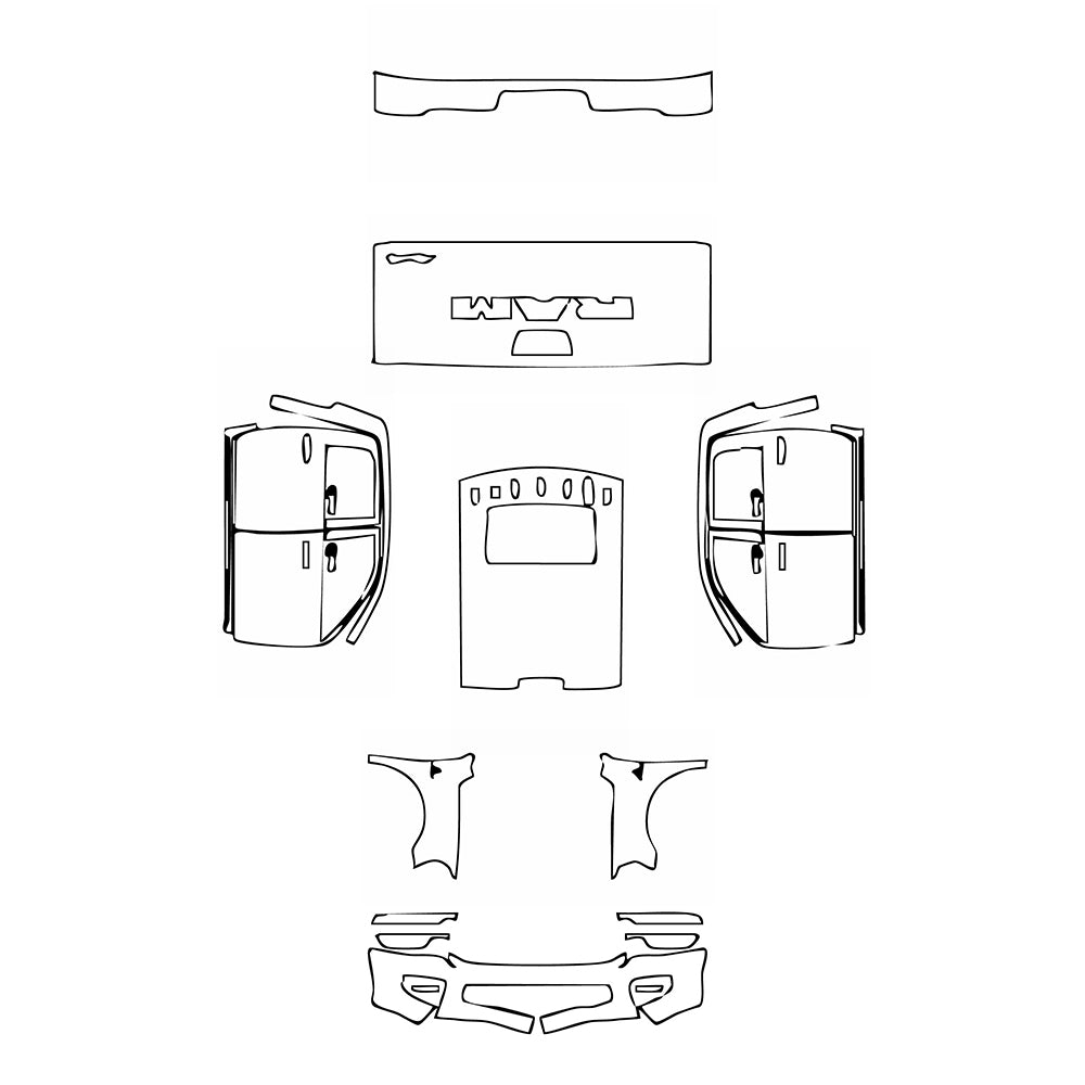 Pre-Cut PPF RAM Trucks 2500 Crew Cab Tradesman 2025 - PPF-Kits