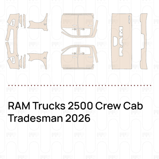 RAM Trucks 2500 Crew Cab Tradesman 2026 – Film de protection PPF prédécoupé