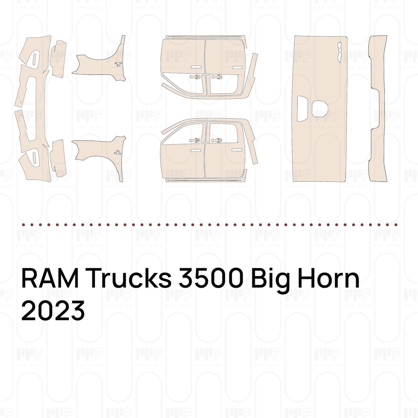 PPF prédécoupé RAM Trucks 3500 Big Horn 2023