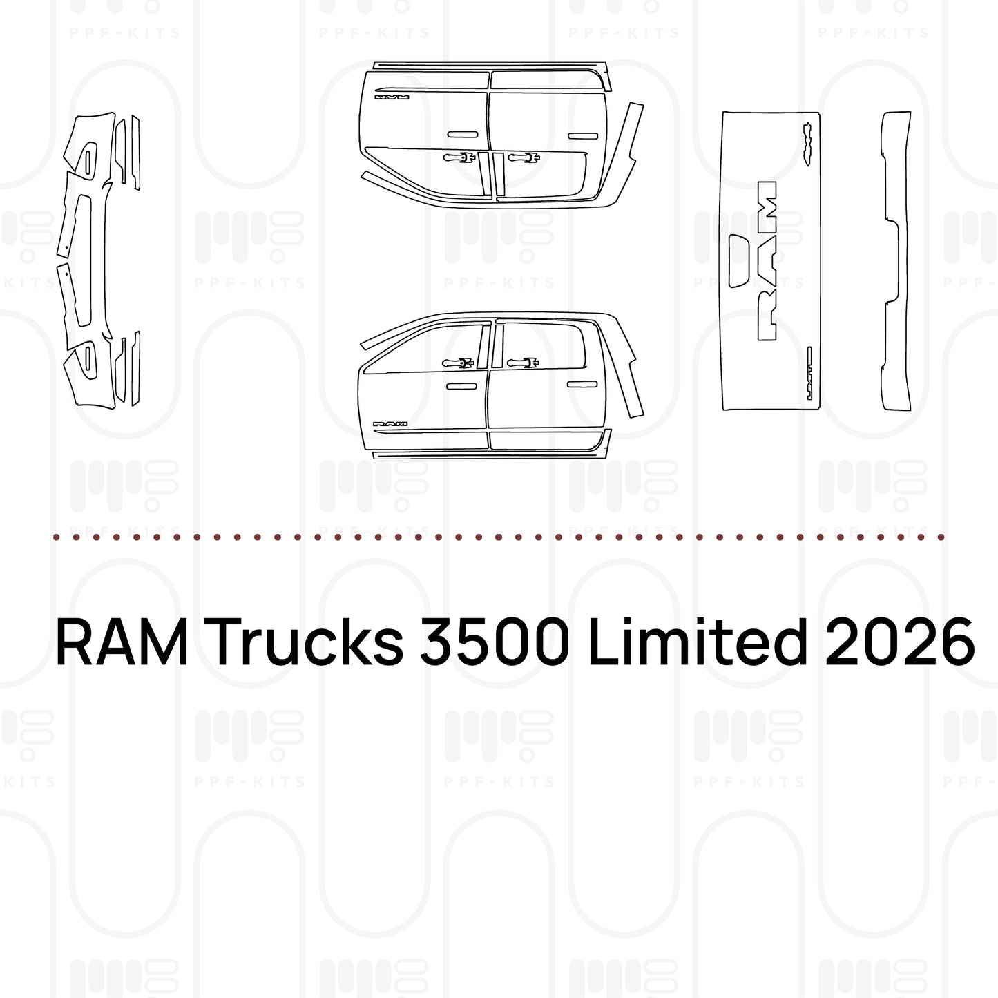 PPF prédécoupé RAM Trucks 3500 Limited 2026