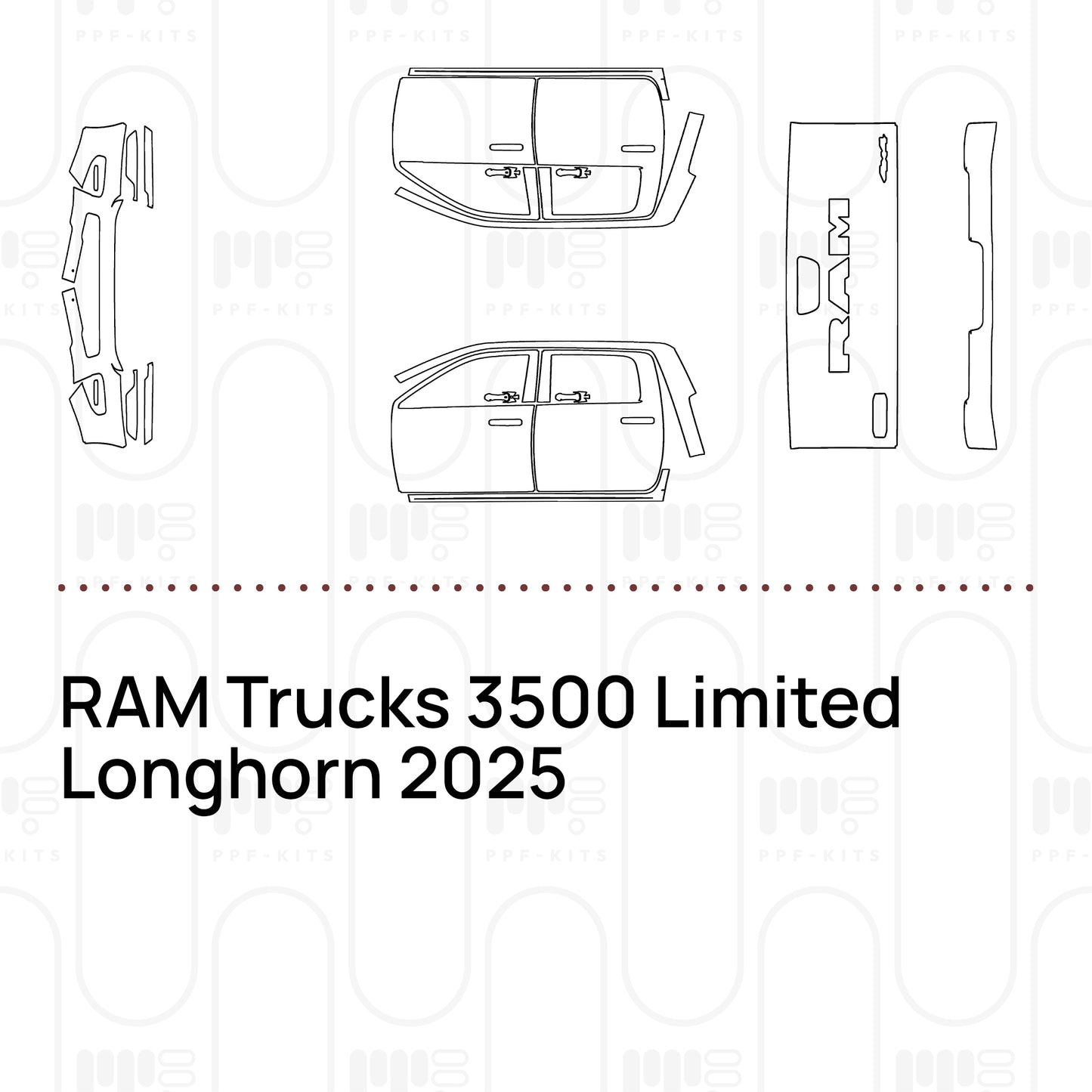 PPF prédécoupé RAM Trucks 3500 Limited Longhorn 2025