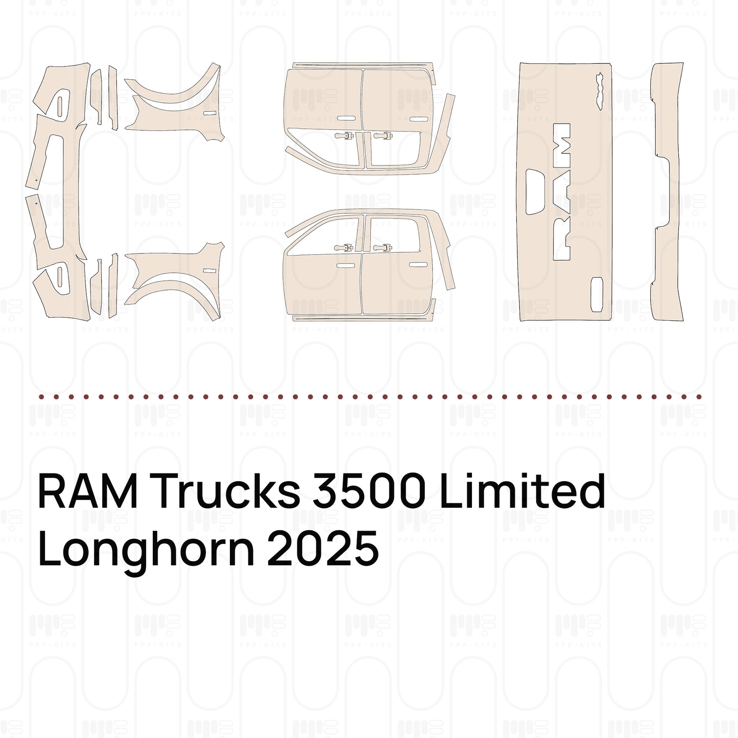 PPF prédécoupé RAM Trucks 3500 Limited Longhorn 2025