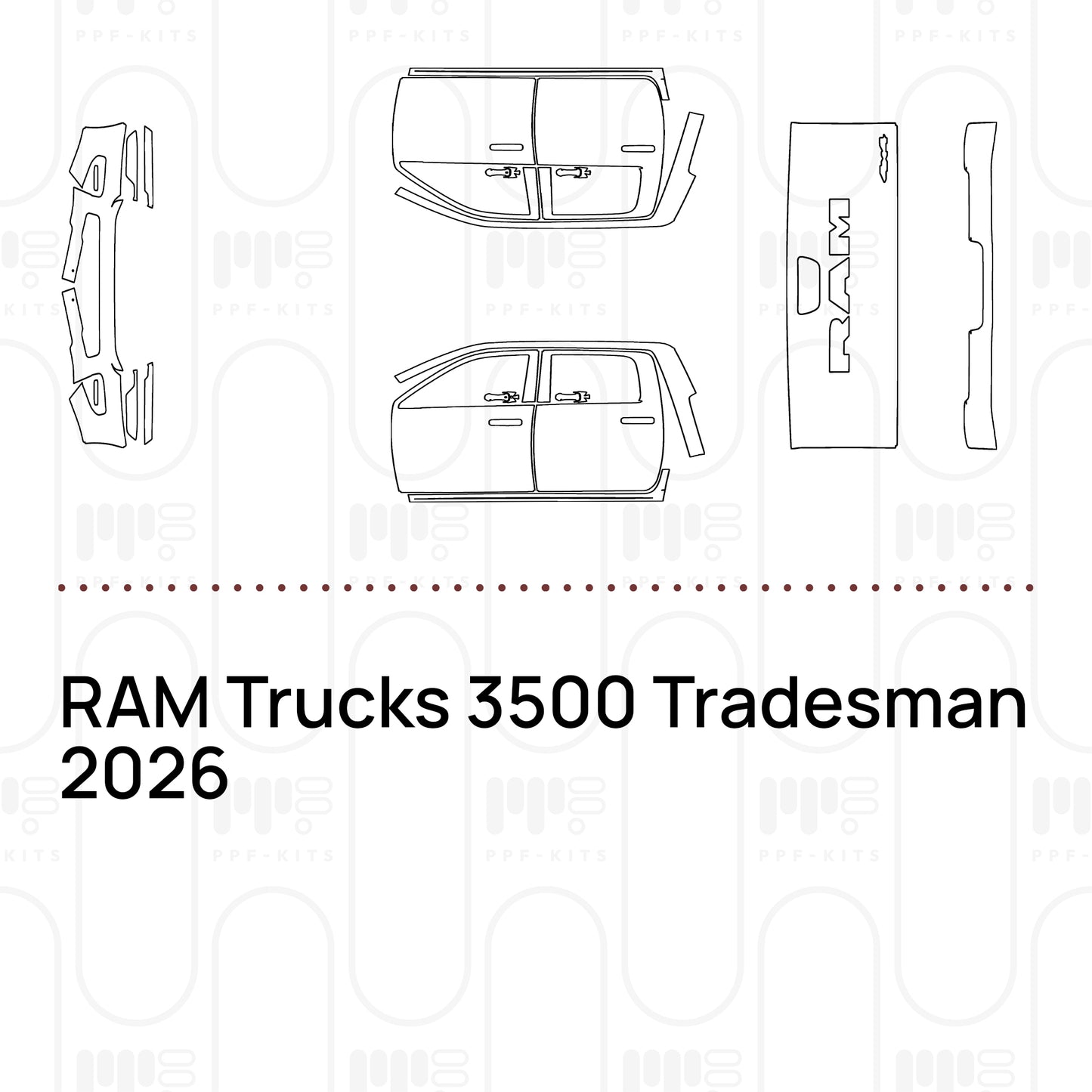 PPF prédécoupé RAM Trucks 3500 Tradesman 2026