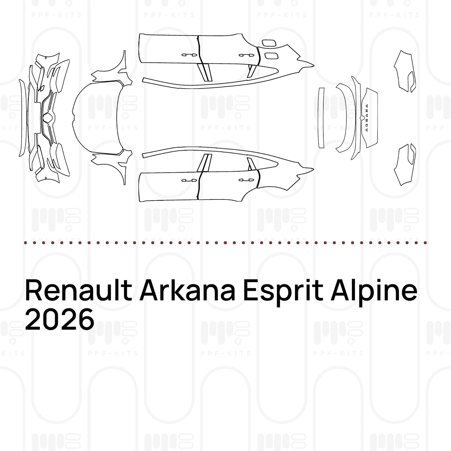 PPF prédécoupé Renault Arkana Esprit Alpine 2026
