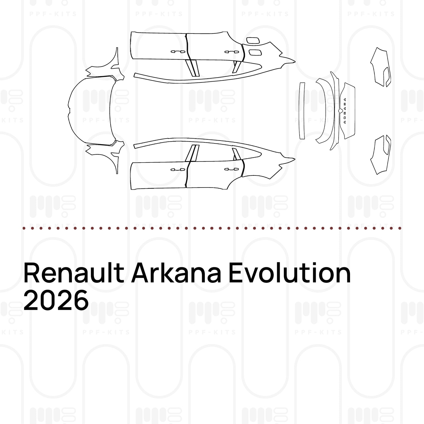 PPF prédécoupé Renault Arkana Evolution 2026