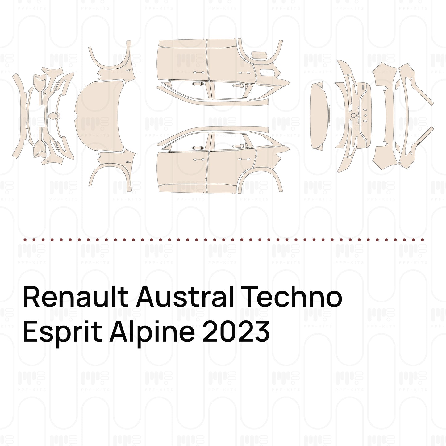 PPF prédécoupé Renault Austral Techno Esprit Alpine 2023