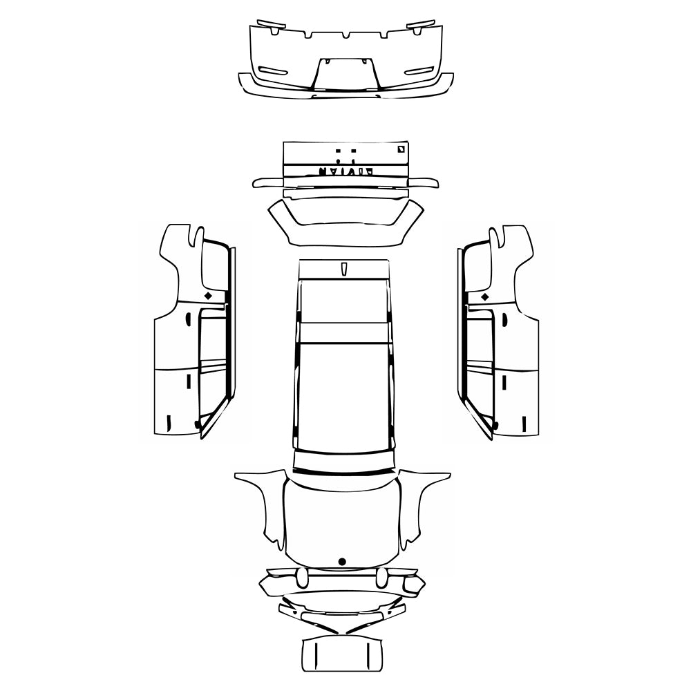 Pre-Cut PPF Rivian R1S 2024 - PPF-Kits
