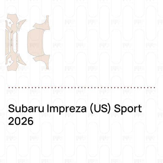 PPF prédécoupé Subaru Impreza (US) Sport 2026