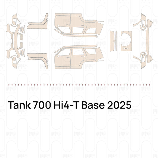Tank 700 Hi4-T Base 2025 – Film de protection PPF prédécoupé