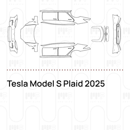 PPF prédécoupé Tesla Model S Plaid 2025