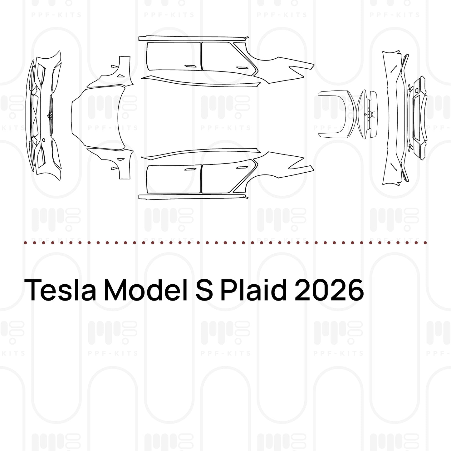 PPF prédécoupé Tesla Model S Plaid 2026