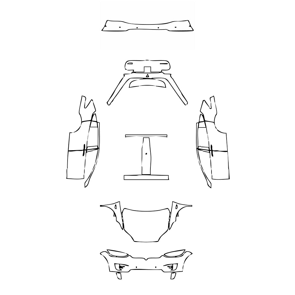 Pre-Cut PPF Tesla Model X Base 2020 - PPF-Kits