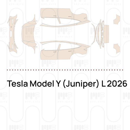 Tesla Model Y (Juniper) L 2026 – Film de protection PPF prédécoupé