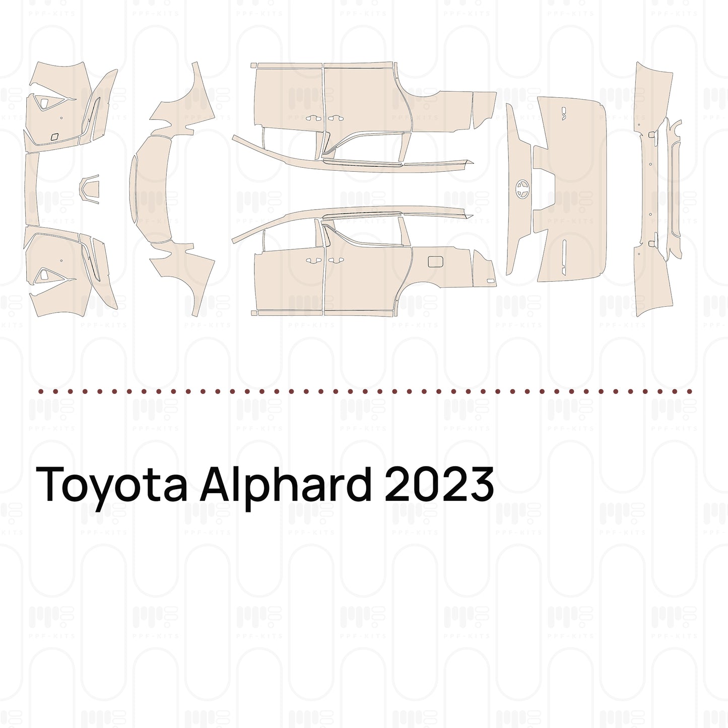 PPF prédécoupé Toyota Alphard 2023