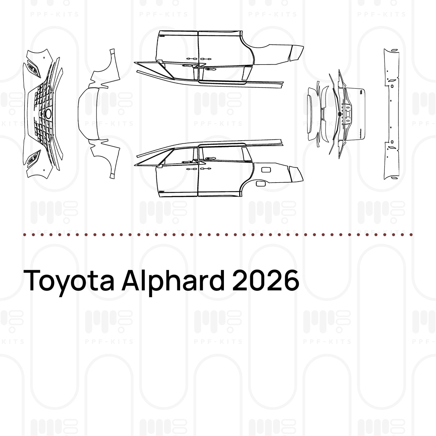 PPF prédécoupé Toyota Alphard 2026