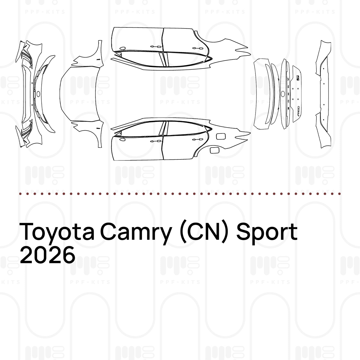 PPF prédécoupé Toyota Camry (CN) Sport 2026