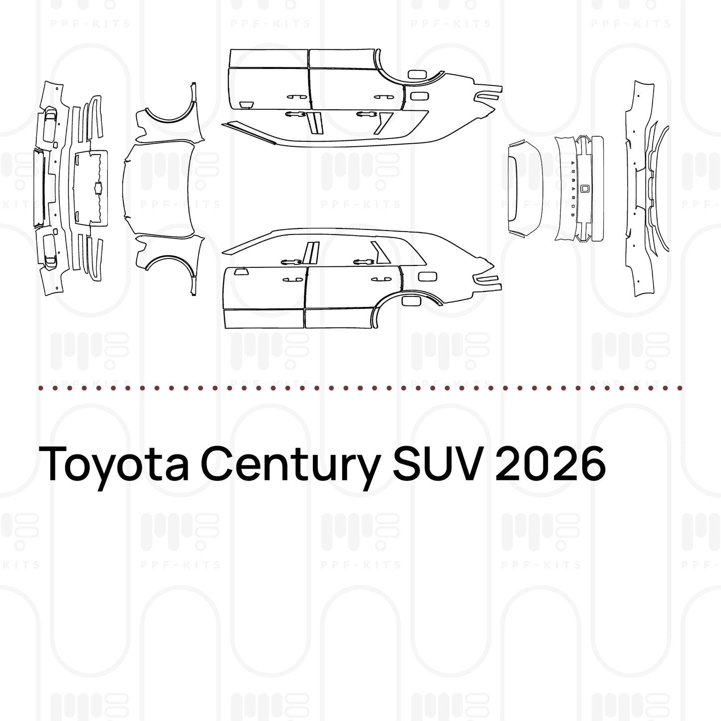 PPF prédécoupé Toyota Century SUV 2026