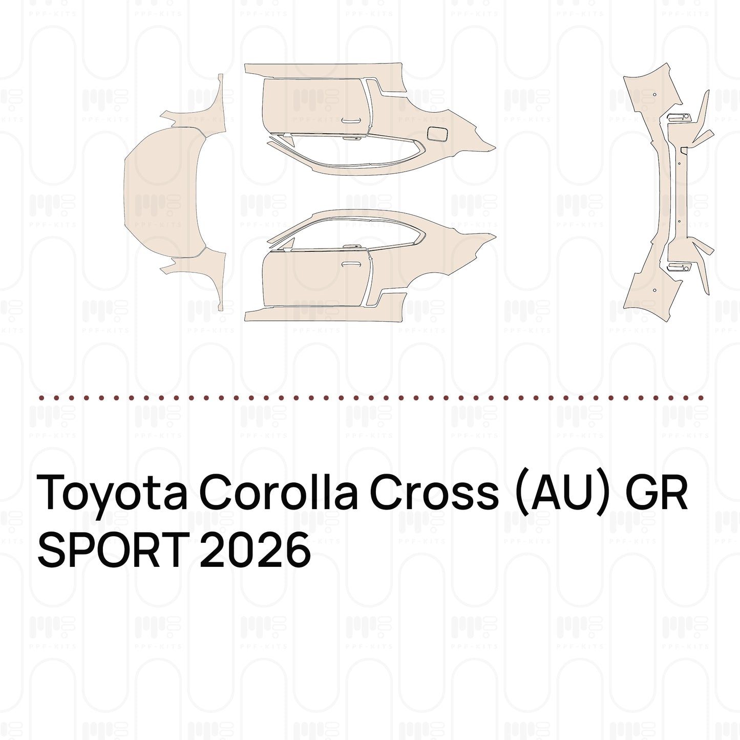 PPF prédécoupé Toyota Corolla Cross (AU) GR SPORT 2026