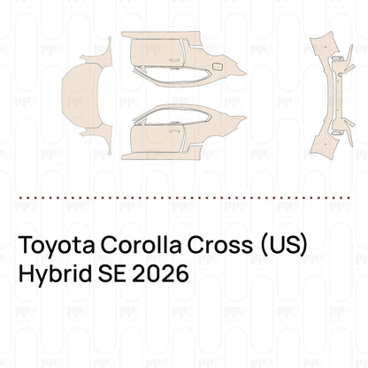 PPF prédécoupé Toyota Corolla Cross (US) Hybrid SE 2026