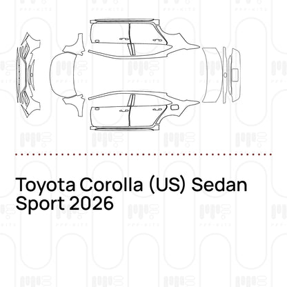 PPF prédécoupé Toyota Corolla (US) Sedan Sport 2026