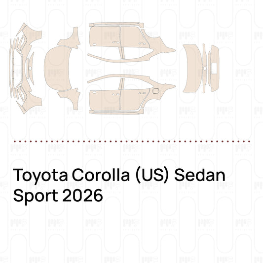 PPF prédécoupé Toyota Corolla (US) Sedan Sport 2026