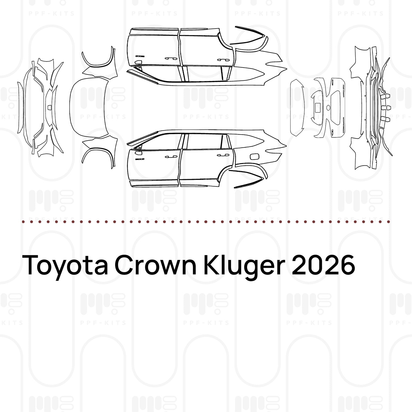PPF prédécoupé Toyota Crown Kluger 2026
