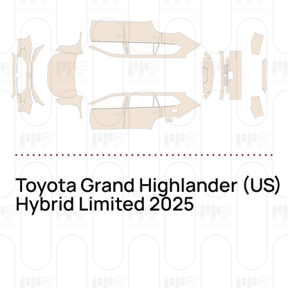PPF prédécoupé Toyota Grand Highlander (US) Hybrid Limited 2025