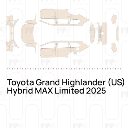 PPF prédécoupé Toyota Grand Highlander (US) Hybrid MAX Limited 2025