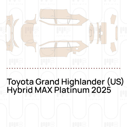 PPF prédécoupé Toyota Grand Highlander (US) Hybrid MAX Platinum 2025