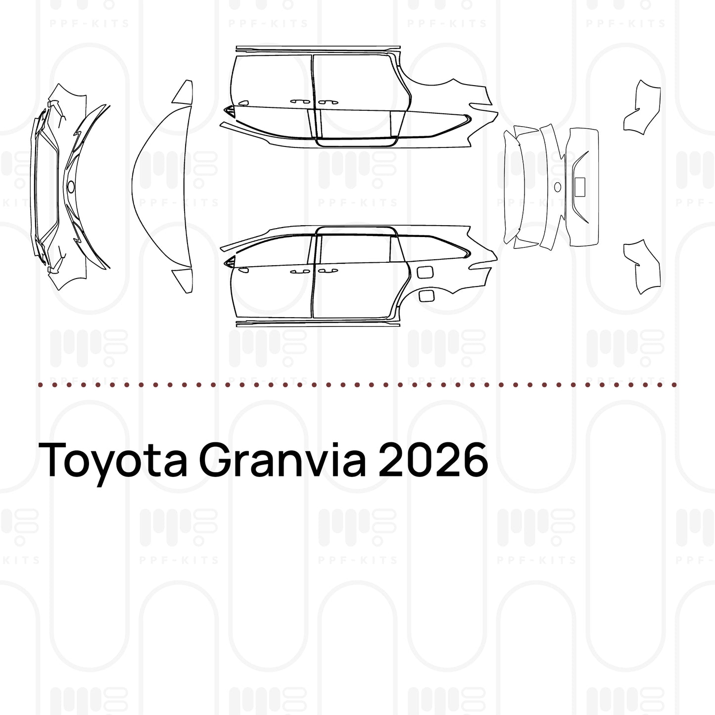 PPF prédécoupé Toyota Granvia 2026