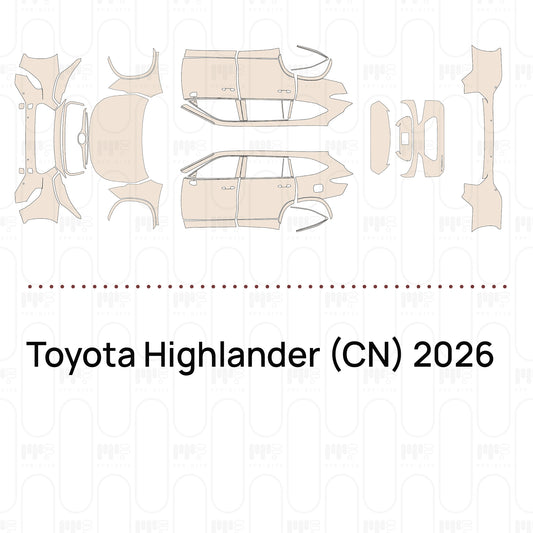 PPF prédécoupé Toyota Highlander (CN) 2026