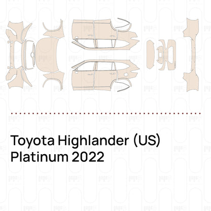 PPF prédécoupé Toyota Highlander (US) Platinum 2022
