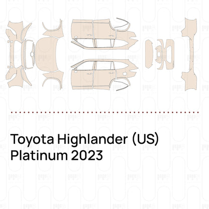 PPF prédécoupé Toyota Highlander (US) Platinum 2023
