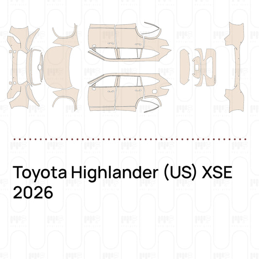 PPF prédécoupé Toyota Highlander (US) XSE 2026