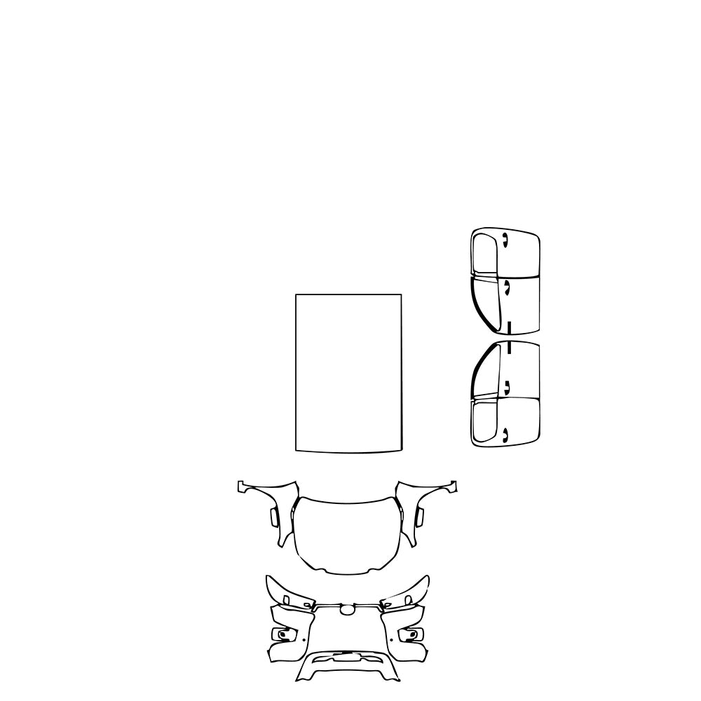 Pre-Cut PPF Toyota Hilux (EU) Double Cab Invincible X 2021 - PPF-Kits