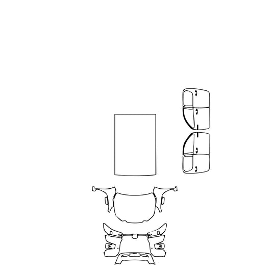 Pre-Cut PPF Toyota Hilux (EU) Double Cab Invincible X 2023 - PPF-Kits