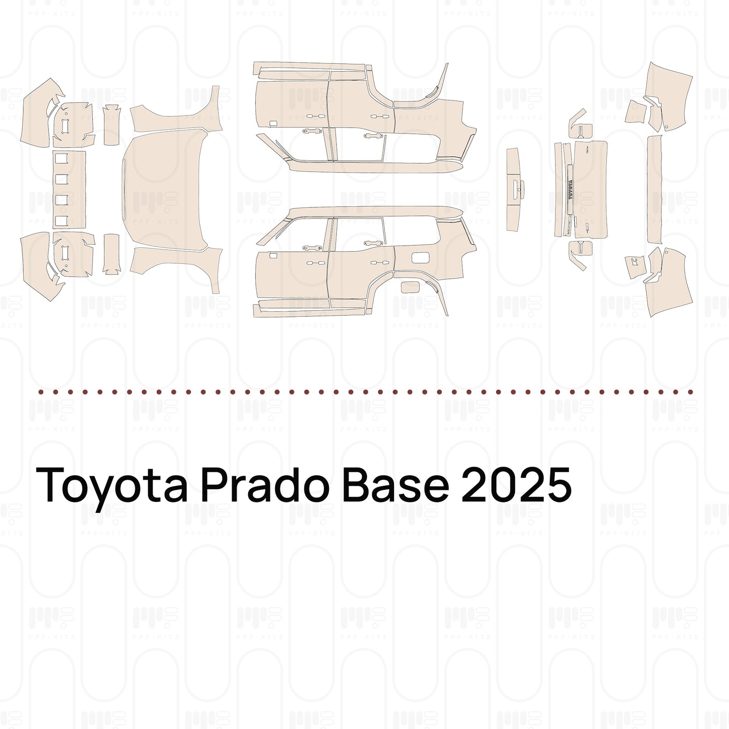 PPF prédécoupé Toyota Prado Base 2025