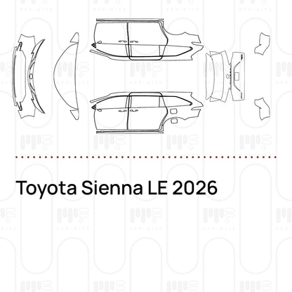 PPF prédécoupé Toyota Sienna LE 2026