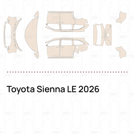 PPF prédécoupé Toyota Sienna LE 2026