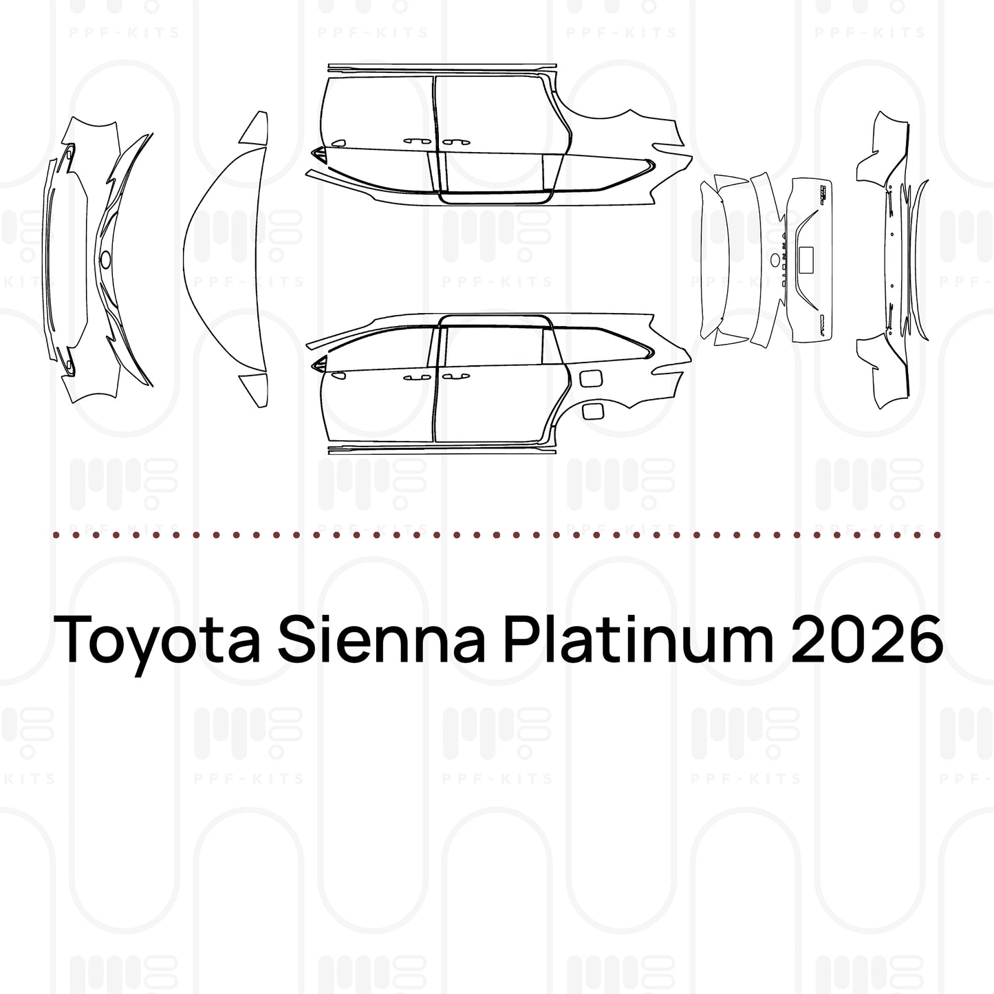 PPF prédécoupé Toyota Sienna Platinum 2026