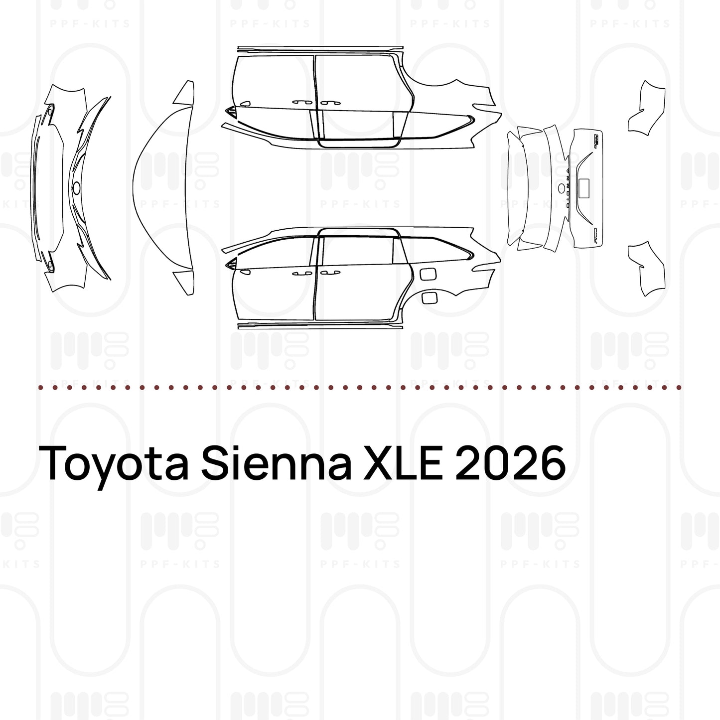 PPF prédécoupé Toyota Sienna XLE 2026