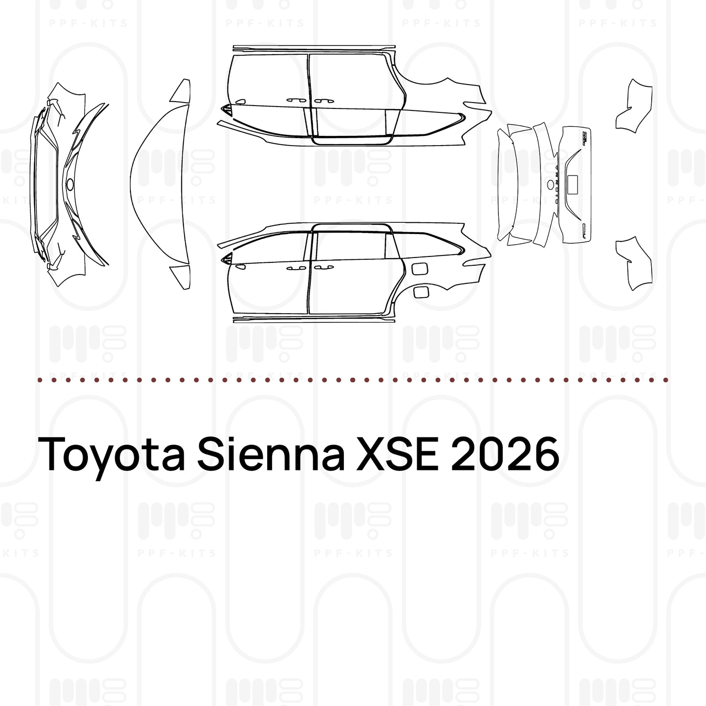PPF prédécoupé Toyota Sienna XSE 2026