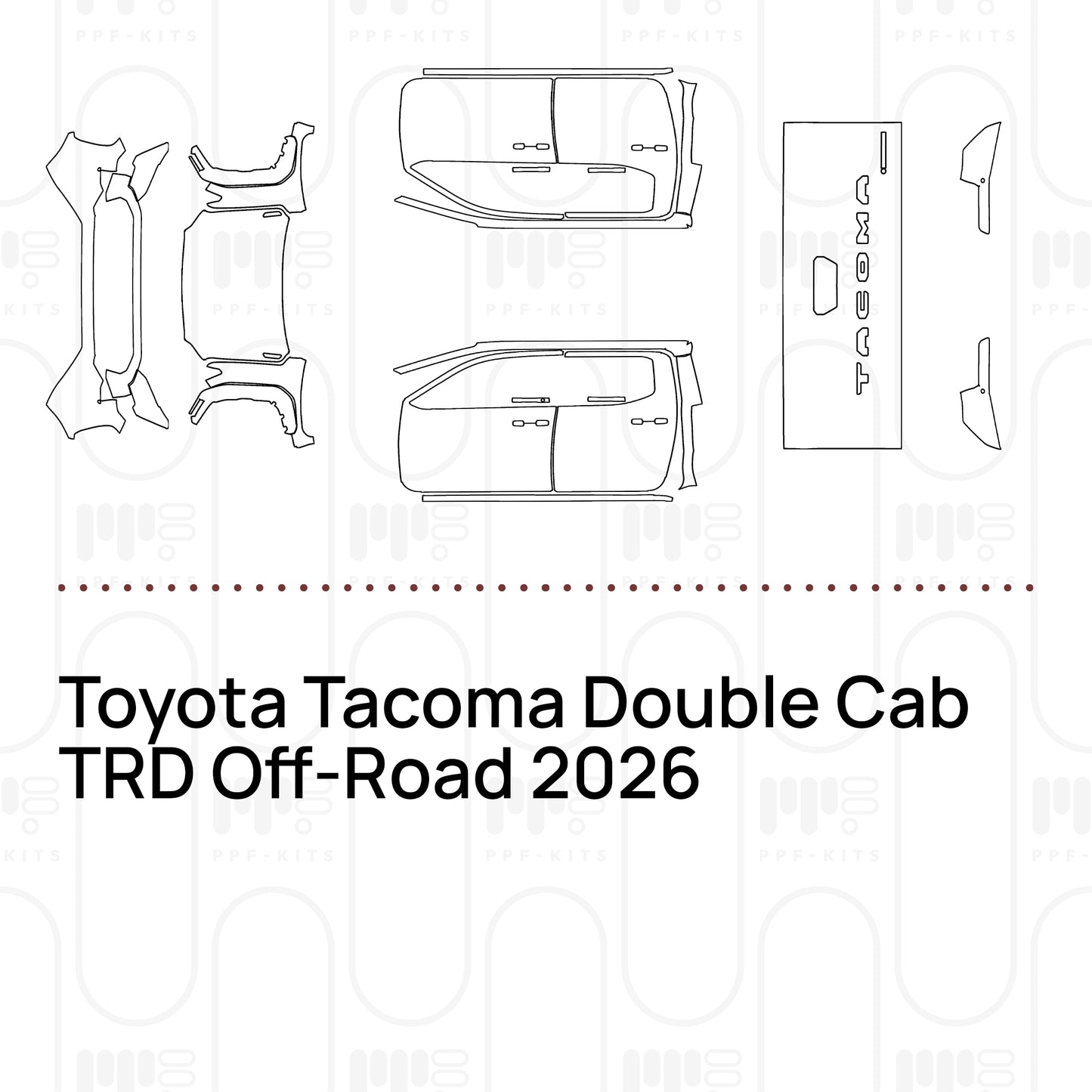 PPF prédécoupé Toyota Tacoma Double Cab TRD Off-Road 2026