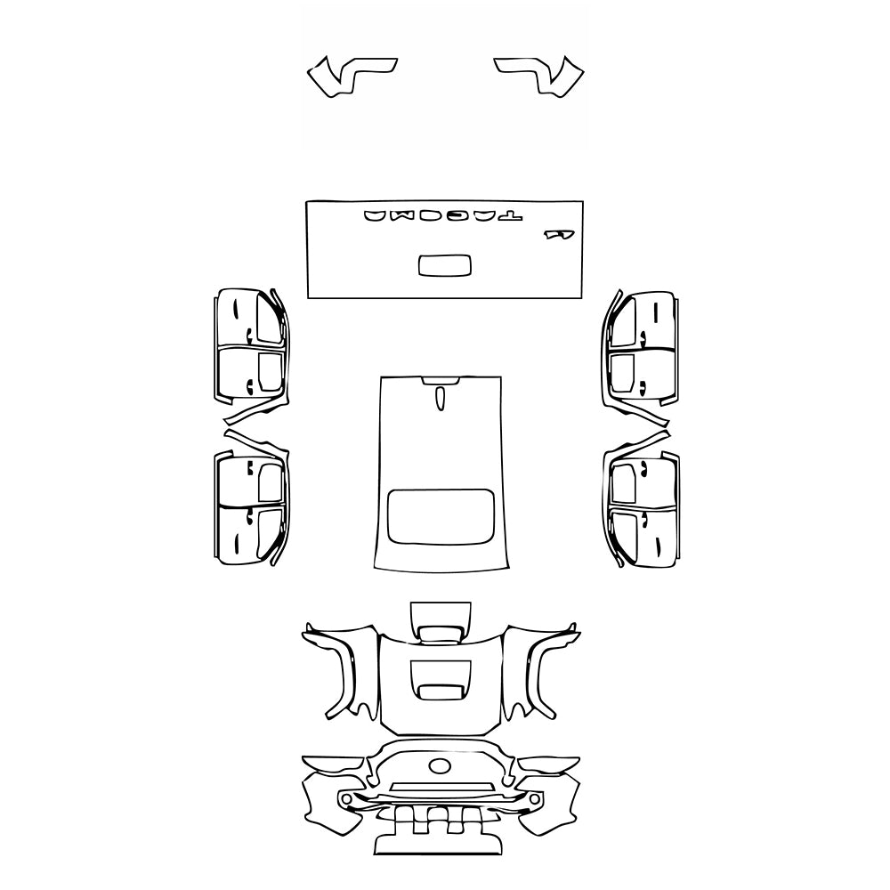 Pre-Cut PPF Toyota Tacoma Double Cab TRD Pro 2020 - PPF-Kits