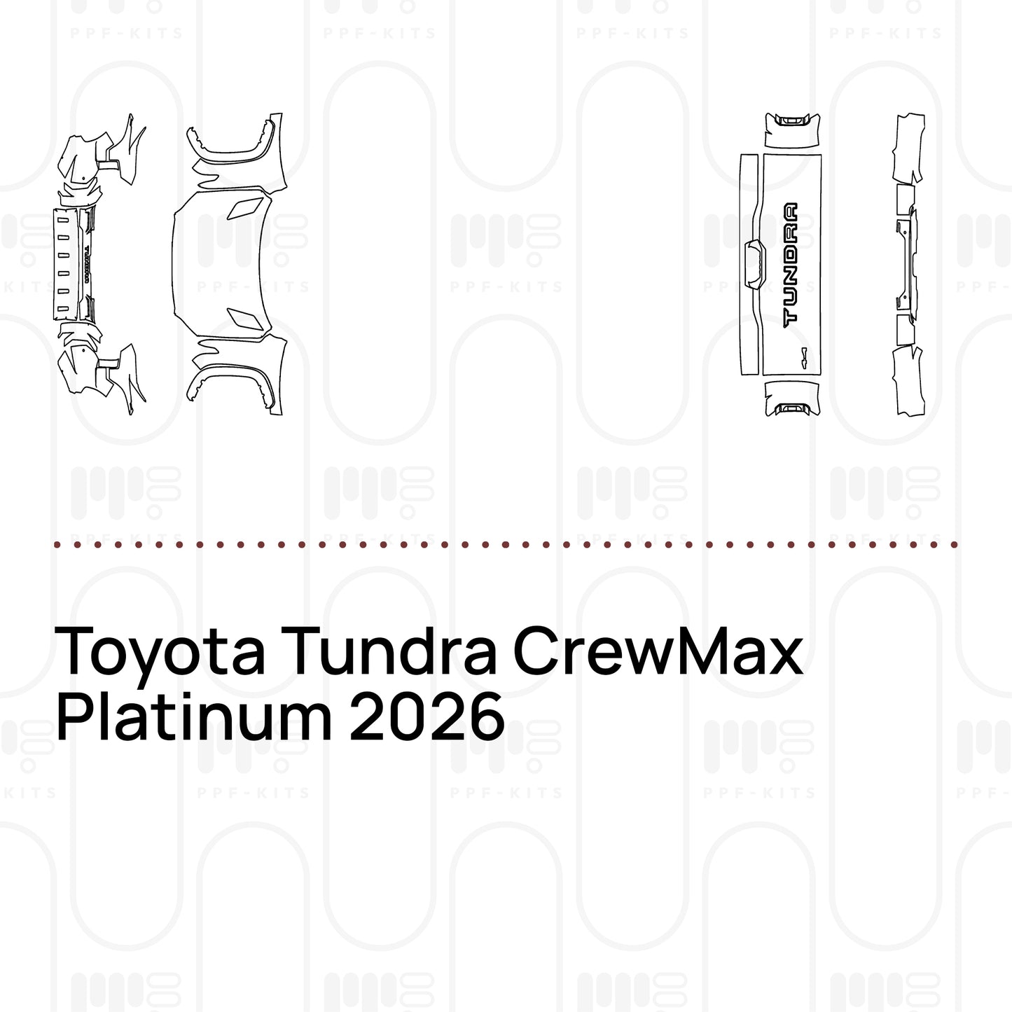 PPF prédécoupé Toyota Tundra CrewMax Platinum 2026